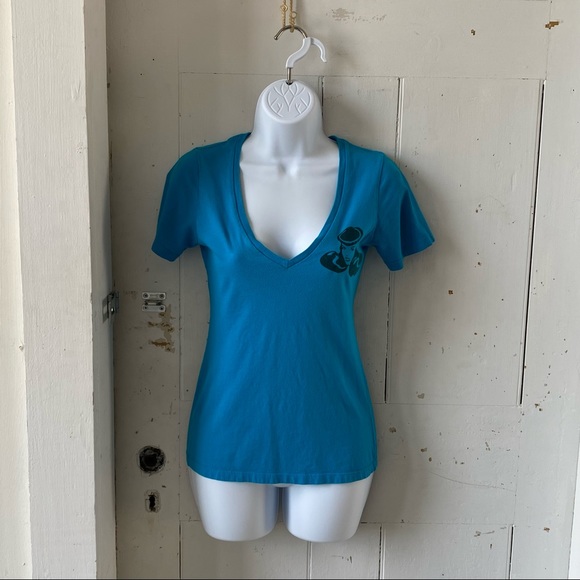 Betty Page San Diago Alstyle Apparel Blue T Shirt Tee Small - Picture 3 of 10